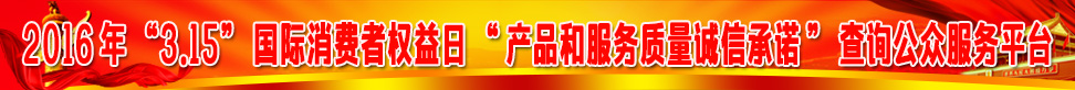 2016年315國際消費者權益日產(chǎn)品和服務質量誠信承諾查詢公眾服務平臺