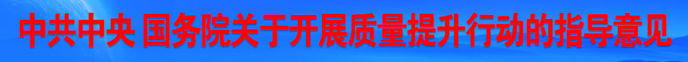 中共中央 國務(wù)院關(guān)于開展質(zhì)量提升行動的指導意見